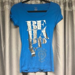 Juicy Couture "Be Happy" Yoga Tee Shirt